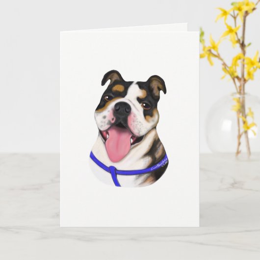 Cartes de voeux de bouledogue (Fleur jaune)