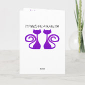 Cartes de voeux de chat de Bouclé-Queue (Dos)