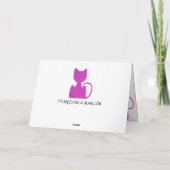 Cartes de voeux de chat rose (Dos)