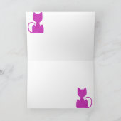 Cartes de voeux de chat rose (Intérieur)