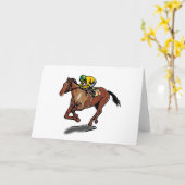 Cartes de voeux de course à cheval (Fleur jaune)
