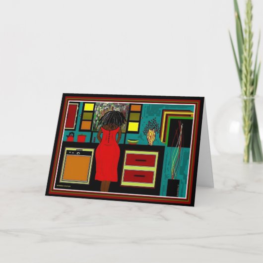 Cartes de voeux de "DAME IN THE KITCHEN" (Devant)