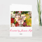 Cartes de voeux de design Floral Amaryllis (Dos)