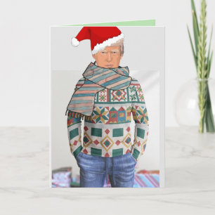 Cartes de vœux de DONALD TRUMP en pull de Noël