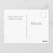 Cartes de vœux de famille avec une simple écriture (Dos)