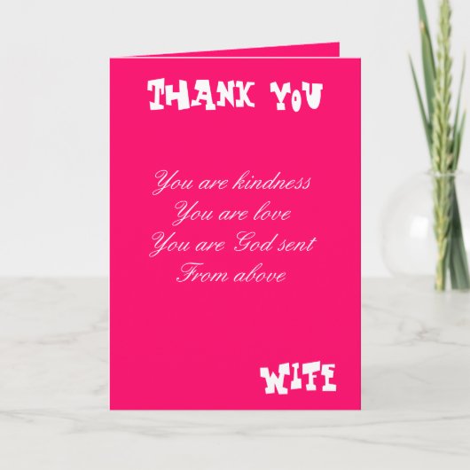 Cartes de voeux de femme Merci (Devant)