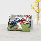 Cartes de voeux de football américain (Fleur jaune)