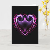 Cartes de voeux de fractale de coeur de Taureau (Fleur jaune)