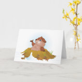 Cartes de voeux de Groundhog (Fleur jaune)