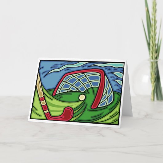 Cartes de voeux de hockey sur gazon (Devant)