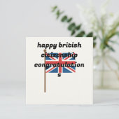 Cartes de voeux de la citoyenneté britannique (Debout devant)