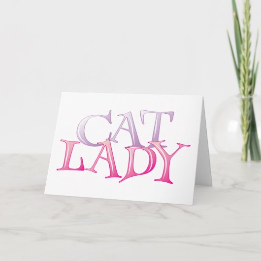 Cartes de voeux de la dame du chat (Devant)
