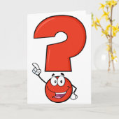 Cartes de voeux de la marque de questions rouge (Fleur jaune)