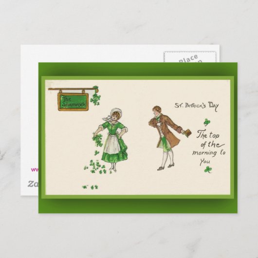 Cartes de voeux de la Saint-Patrick (Devant / Derrière)