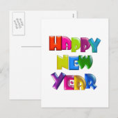 Cartes de voeux de l'amusement 3D-like de BONNE (Devant / Derrière)