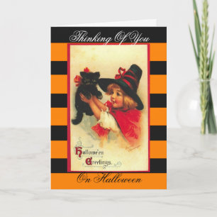 Cartes de voeux de l'art vintage d'Halloween