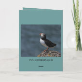 Cartes de voeux de macareux (Dos)