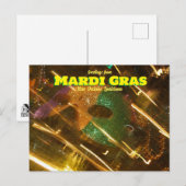 Cartes de vœux de Mardi Gras Louisiane (Devant / Derrière)