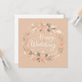 Cartes de vœux de mariage (Devant/Arrière en situation)