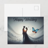 Cartes de vœux de mariage  (Devant / Derrière)