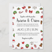 cartes de vœux de mariage de Noël avec une typogra (Devant)