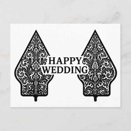 Cartes de vœux de mariage heureuses (Devant)