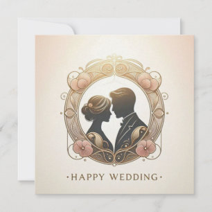 Cartes de vœux de mariage heureux