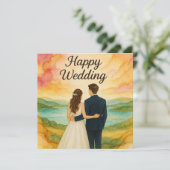 Cartes de vœux de mariage joyeux (Debout devant)