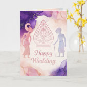 Cartes de vœux de mariage joyeux (Fleur jaune)
