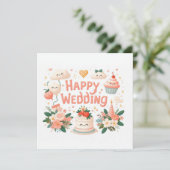 Cartes de vœux de mariage joyeux  (Debout devant)