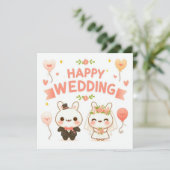 Cartes de vœux de mariage joyeux (Debout devant)