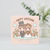 Cartes de vœux de mariage joyeux (Debout devant)