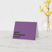 Cartes de voeux de ménopause ! Drôle - pourpre (Fleur jaune)
