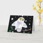 Cartes de voeux de Milou Owl~Winter (Fleur jaune)