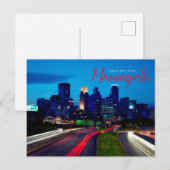 Cartes de vœux de Minneapolis Minnesota (Devant / Derrière)