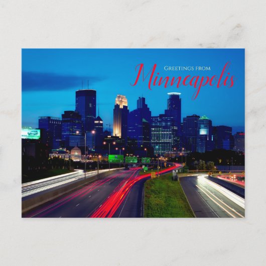 Cartes de vœux de Minneapolis Minnesota (Devant)