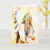 Cartes de voeux de Natif américain de la séance (Fleur jaune)