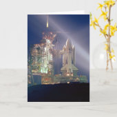 Cartes de voeux de navette spatiale (Fleur jaune)