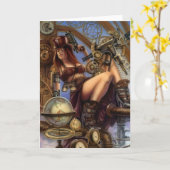 Cartes de voeux de navigateur de Steampunk ! (Fleur jaune)