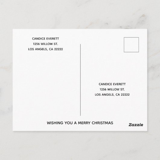 Cartes de vœux de Noël (Dos)