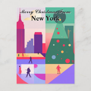 Cartes de vœux de Noël abstraites géométriques New