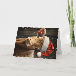 Cartes de vœux de Noël avec de mignons animaux de 