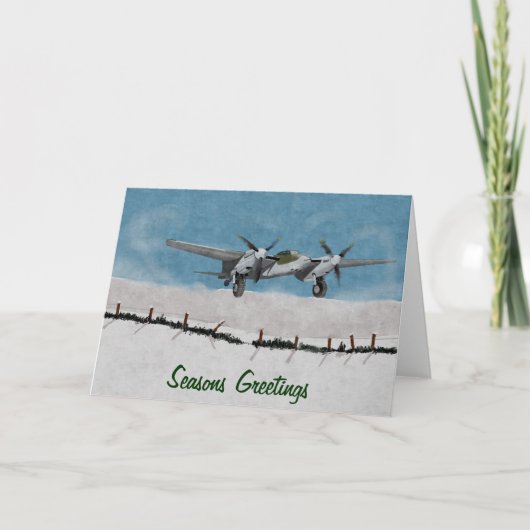 Cartes de voeux de Noël aviation (Devant)