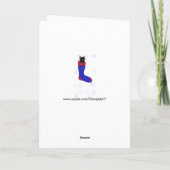 Cartes de voeux de Noël Chat Snowflakes (Dos)