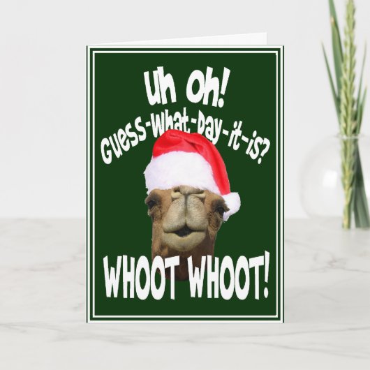 Cartes de voeux de Noël de la Journée Hump (Devant)