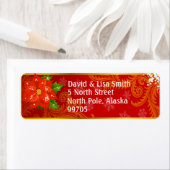 Cartes de voeux de Noël Étiquettes d'adresse de re (En situation)