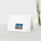 Cartes de vœux de Noël flamants roses. (Dos)