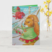 Cartes de vœux de Noël pour petites filles (Fleur jaune)