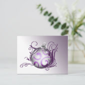 Cartes de voeux de Noël pourpres et élégantes (Debout devant)