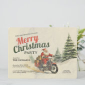 Cartes de vœux de Noël rétro pour une fête (Debout devant)